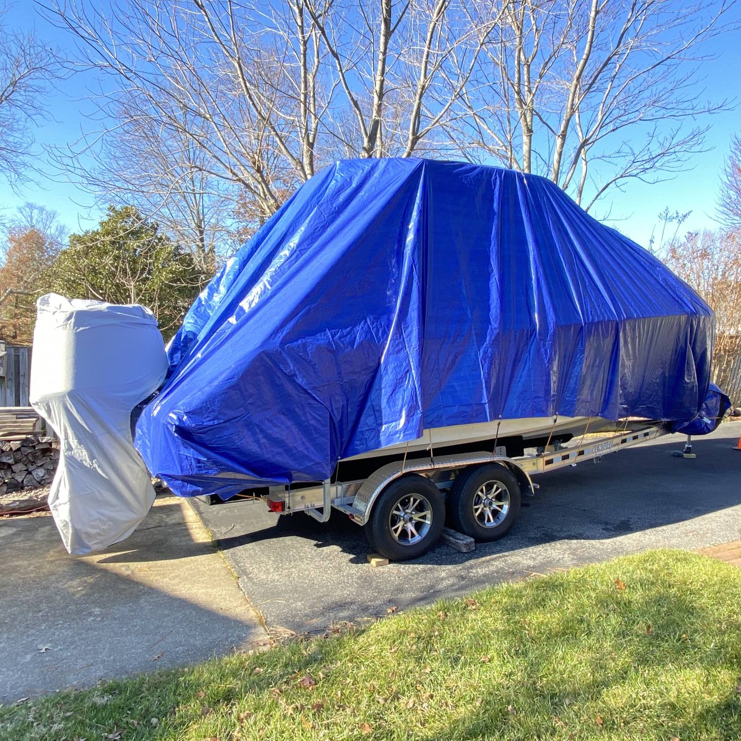 Ready to be untarped. Come on Summer ! ☀️