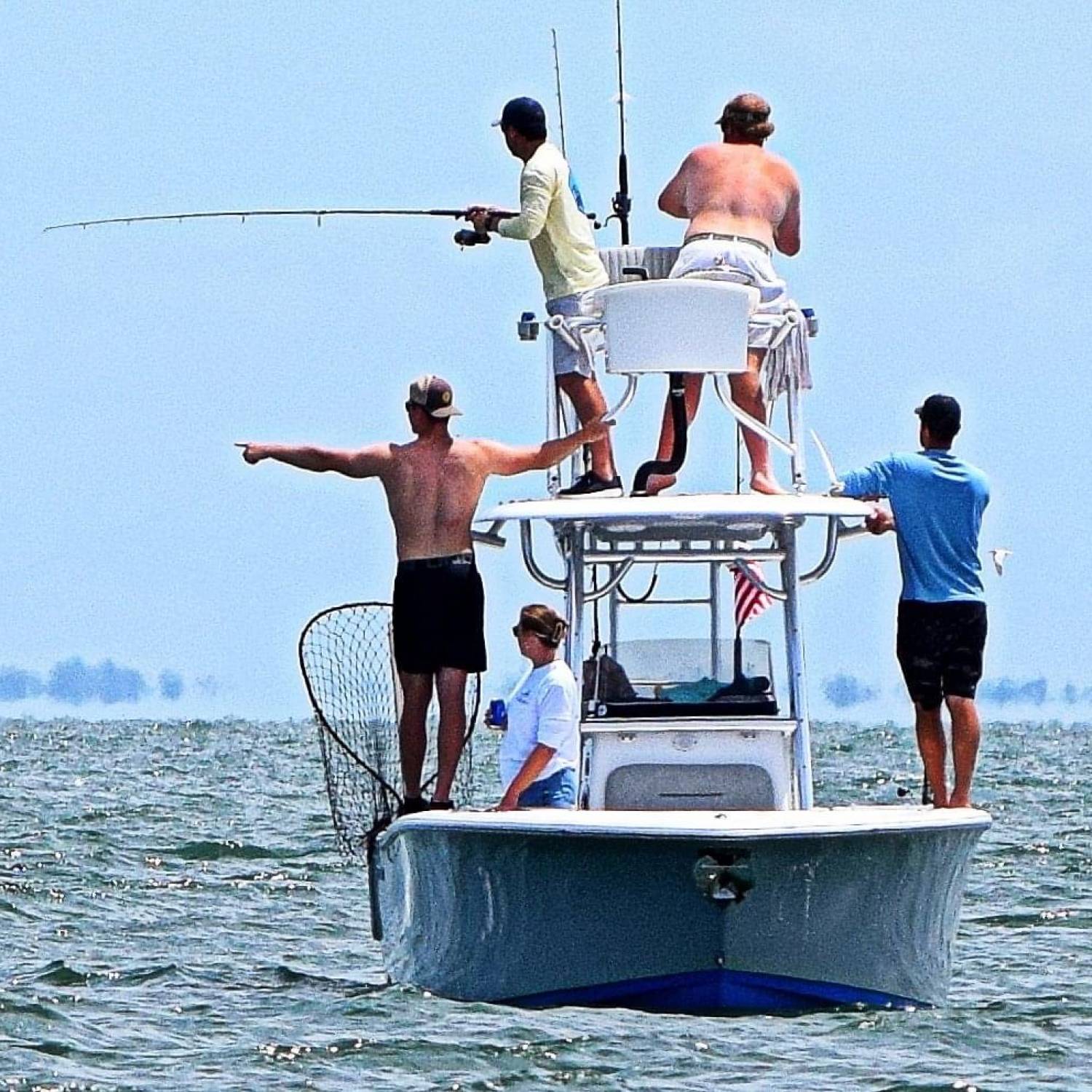 Our 242 Open with a custom tower installed in 2022 to efficiently target Cobia in the Chesapeake Bay. This photo...