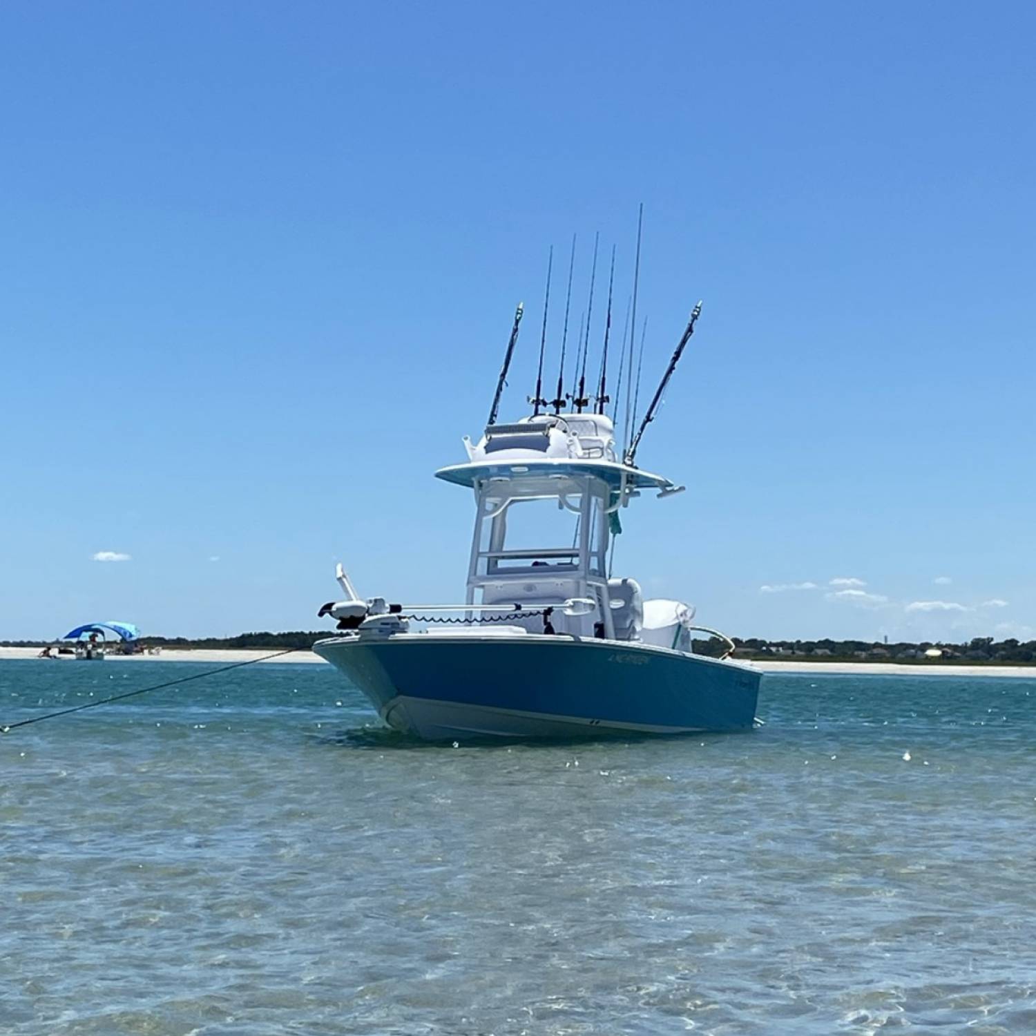 Title: Time to chill - On board their Sportsman Masters 247 Bay Boat - Location: Mason’s inlet, wrightsville beach, nc. Participating in the Photo Contest #SportsmanJuly