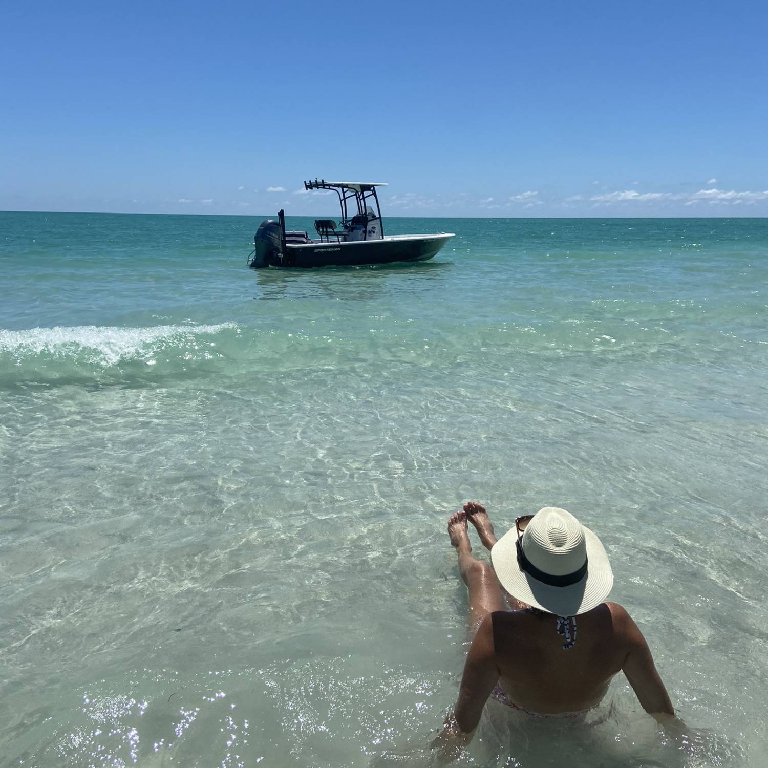 Title: Beach Day - On board their Sportsman Masters 227 Bay Boat - Location: Anna Maria. Participating in the Photo Contest #SportsmanJune