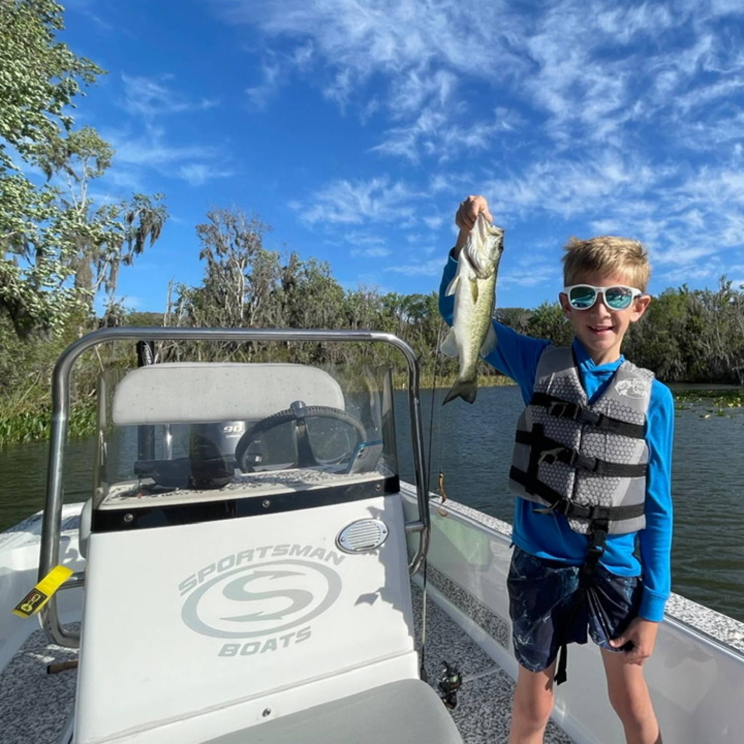 Only fish of the day and my son caught it all himself.