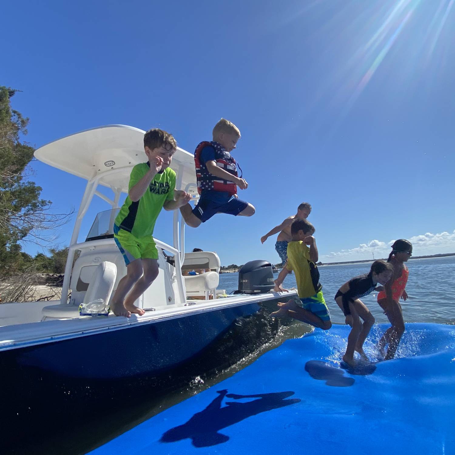 The kids play while the adults indulge in some libation