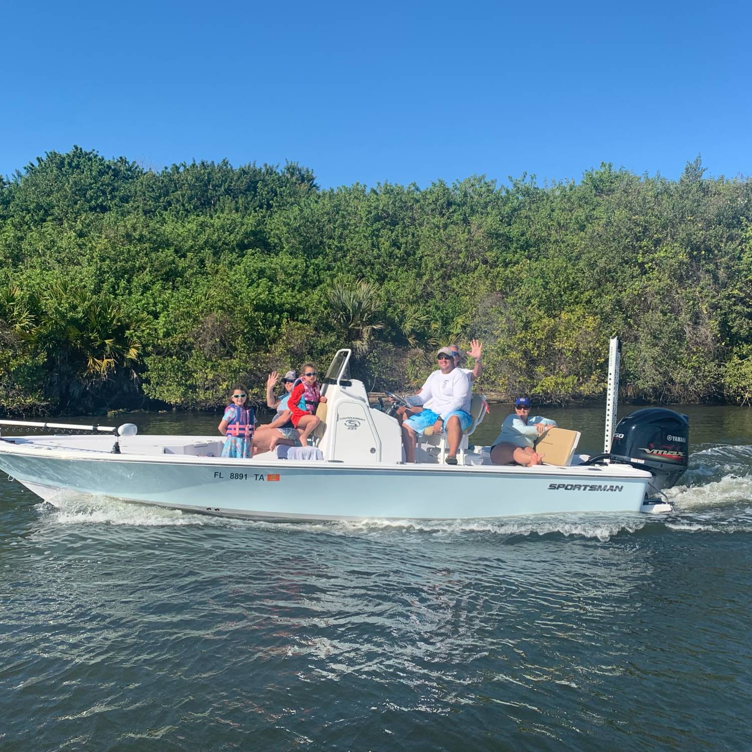 This is my wife, two kids and my parents on our way back from a full day of running the river a...