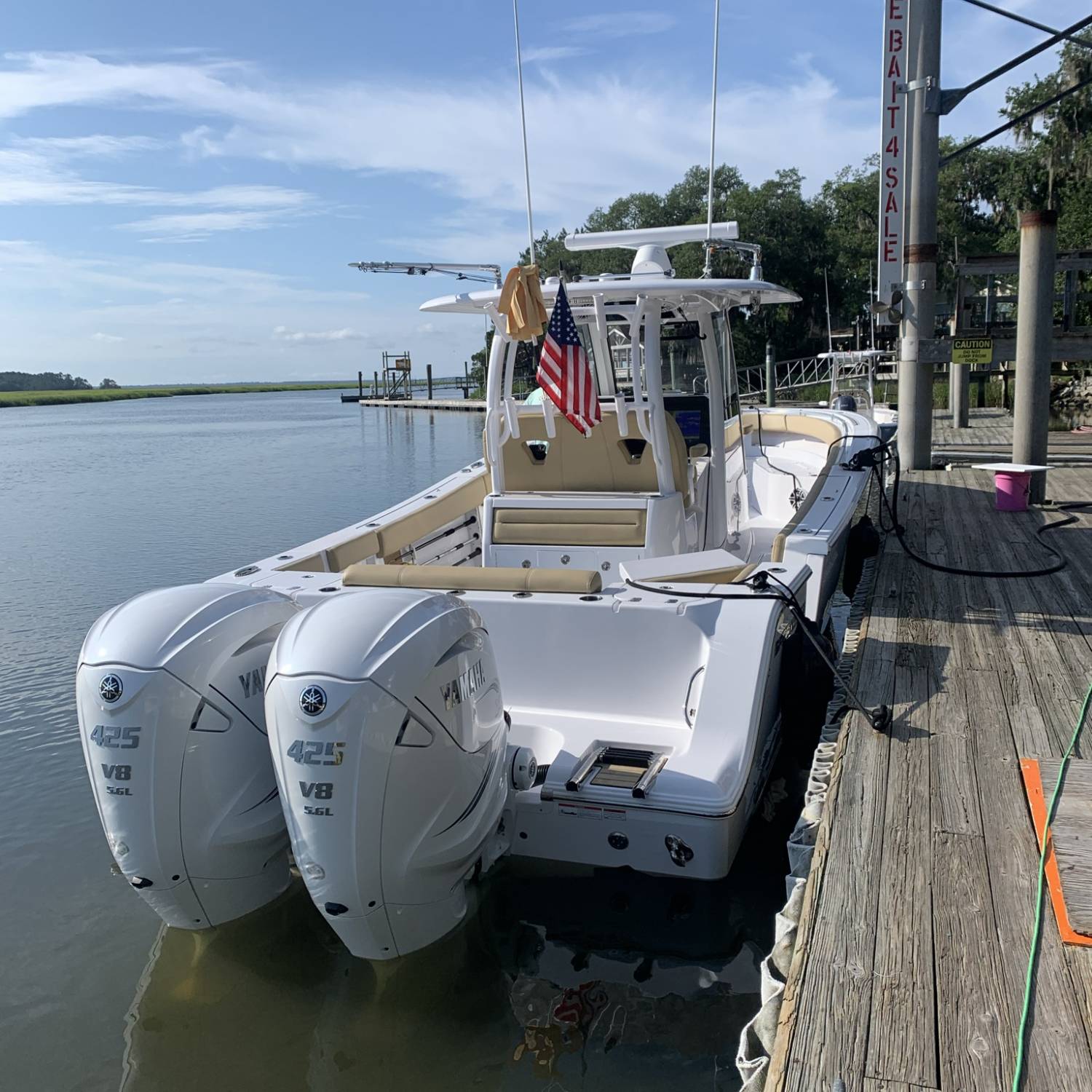 Filling up for a weekend of fishing