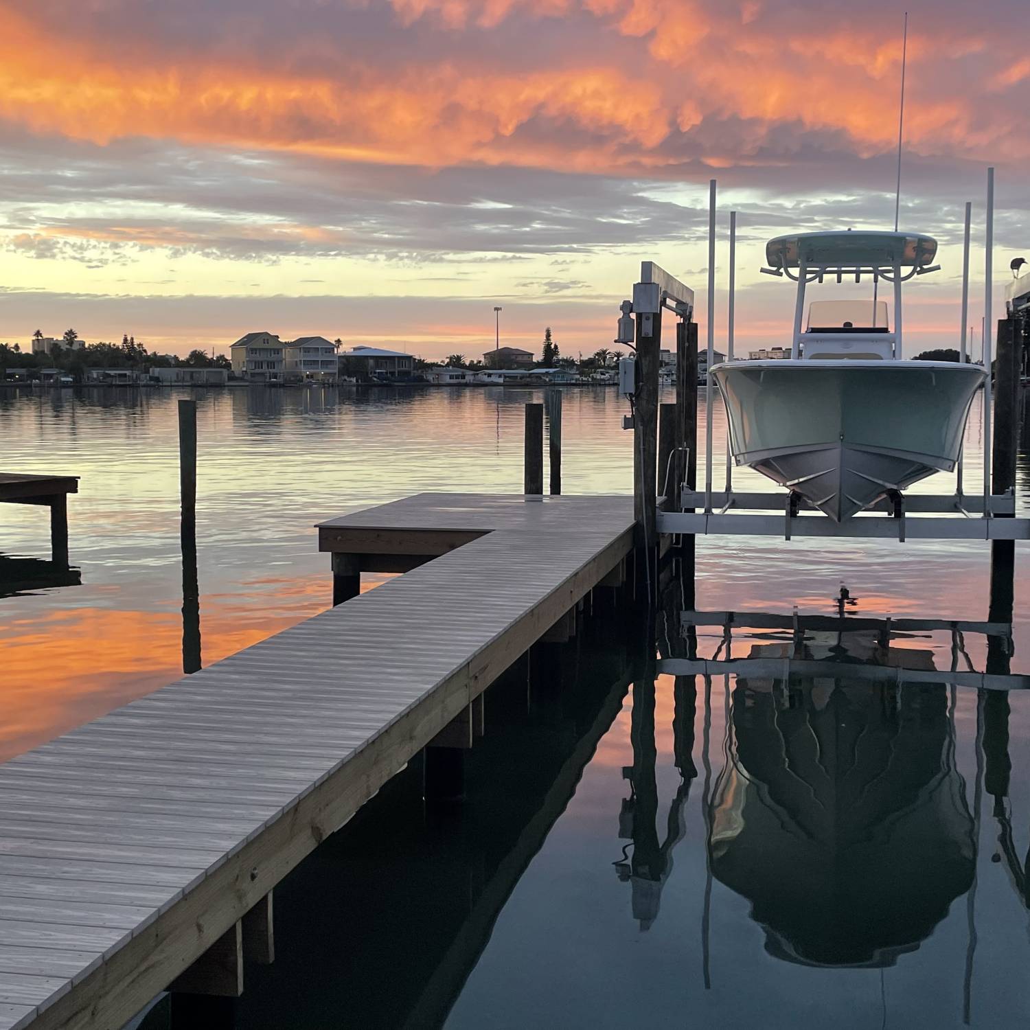 Our new boat finally made it home after a dock re-do. Definitely worth the wait.