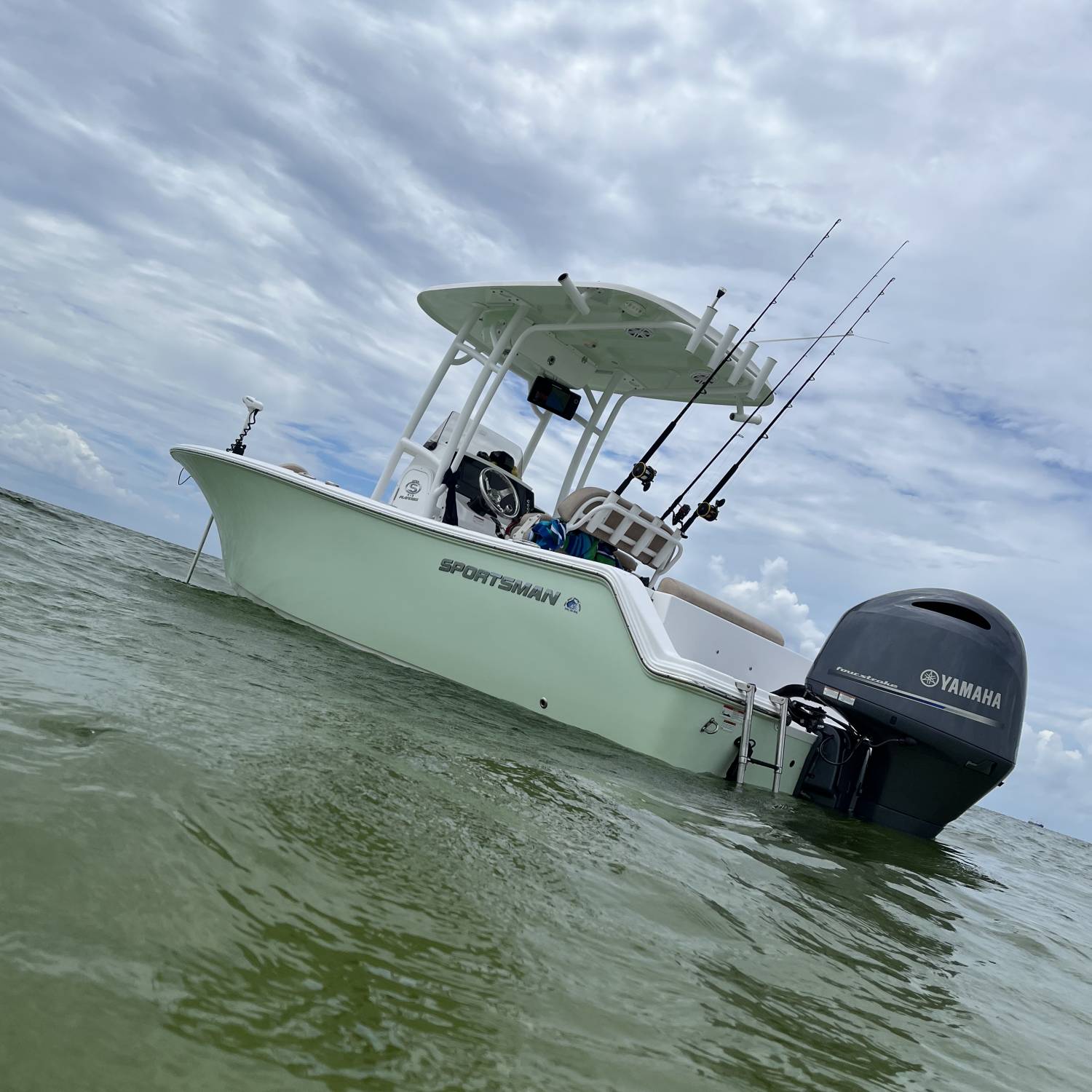 Flat day on shell island.