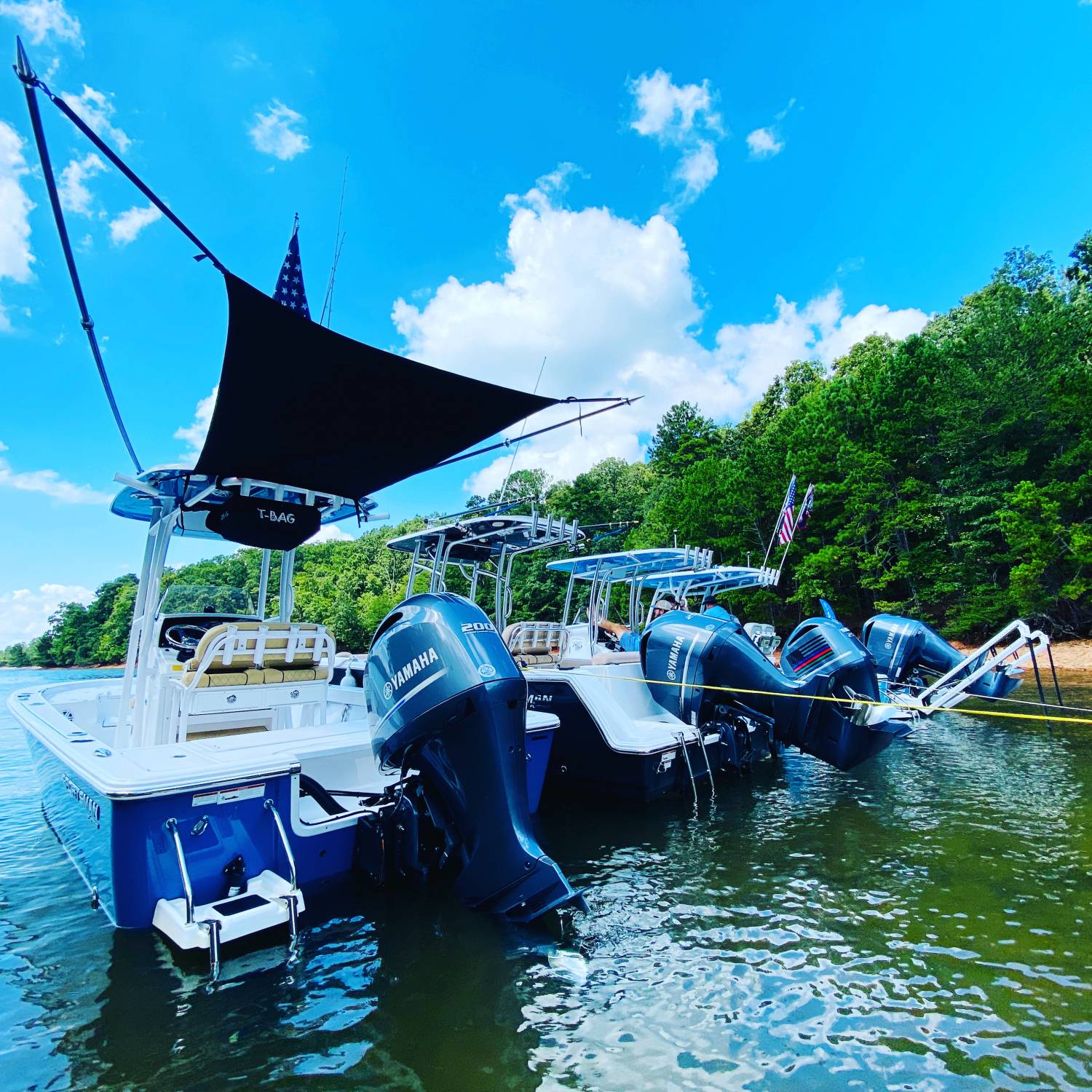 Title: Masters 227 Next to the Sportsman Crew - On board their Sportsman Masters 227 Bay Boat - Location: Lake Lanier. Participating in the Photo Contest #SportsmanSeptember