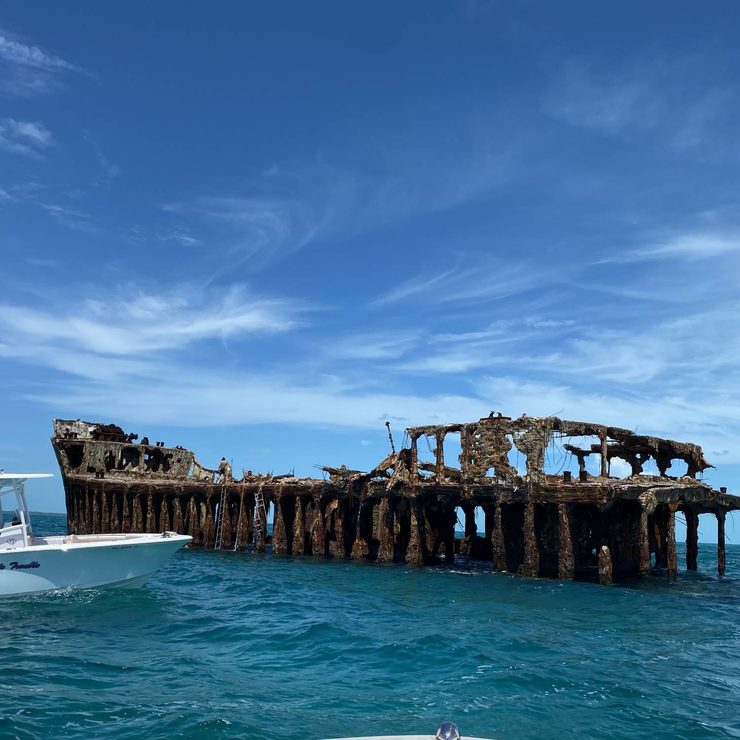 Title: Sapona ship wreck - On board their Sportsman Open 232 Center Console - Location: Bimini. Participating in the Photo Contest #SportsmanSeptember
