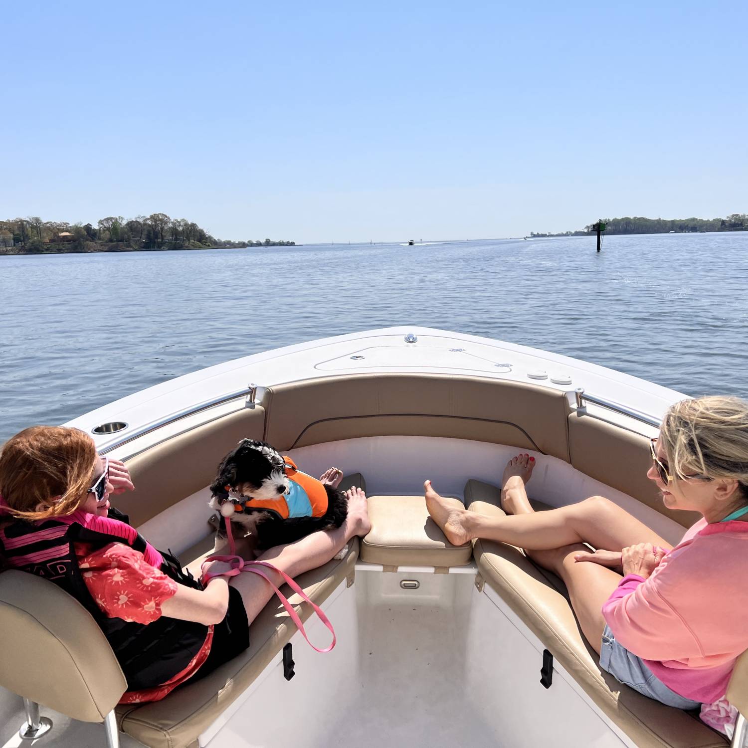 Relaxing day on the water with the ladies!