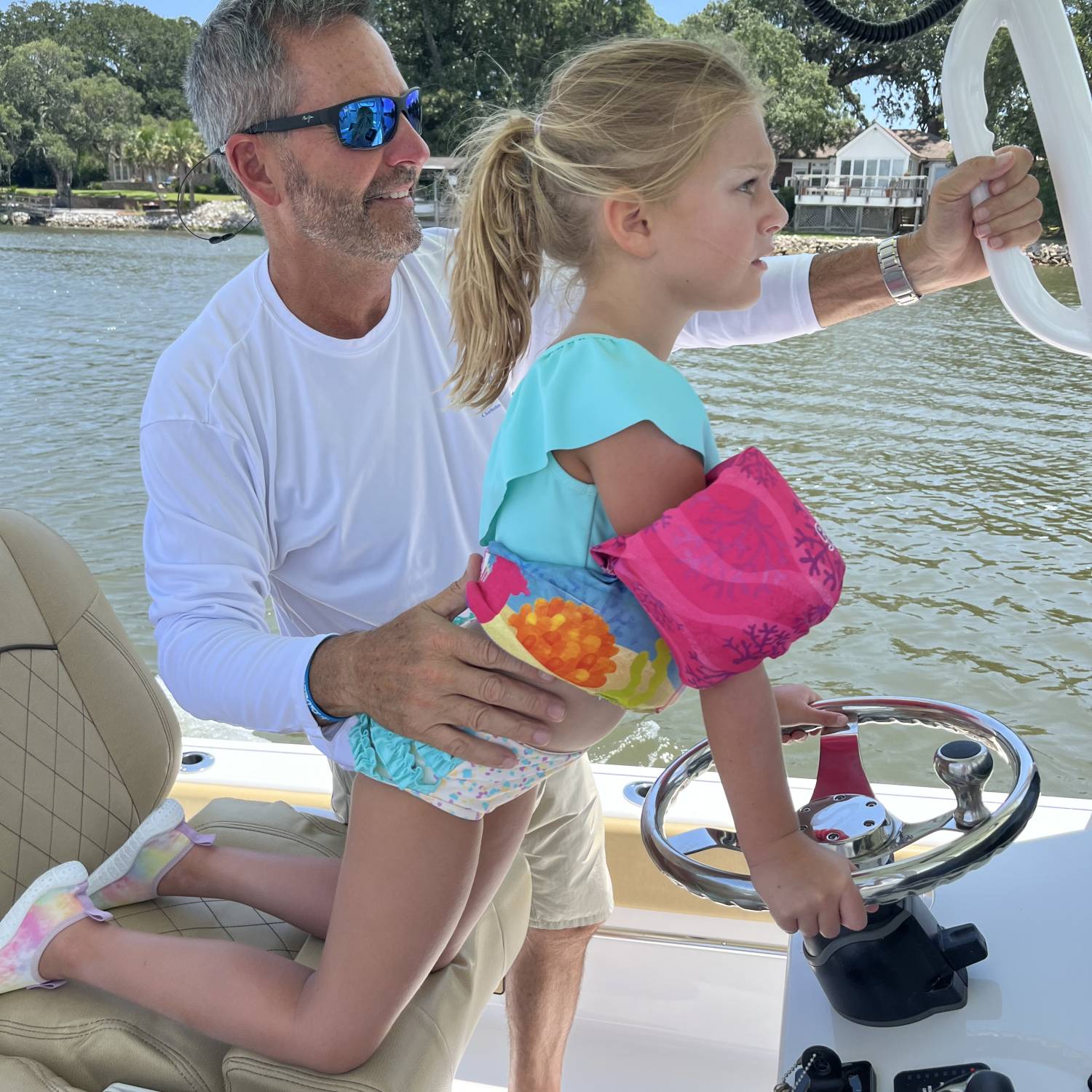 Weekend cruise with my 6yr old niece Avery Fletcher at the helm
