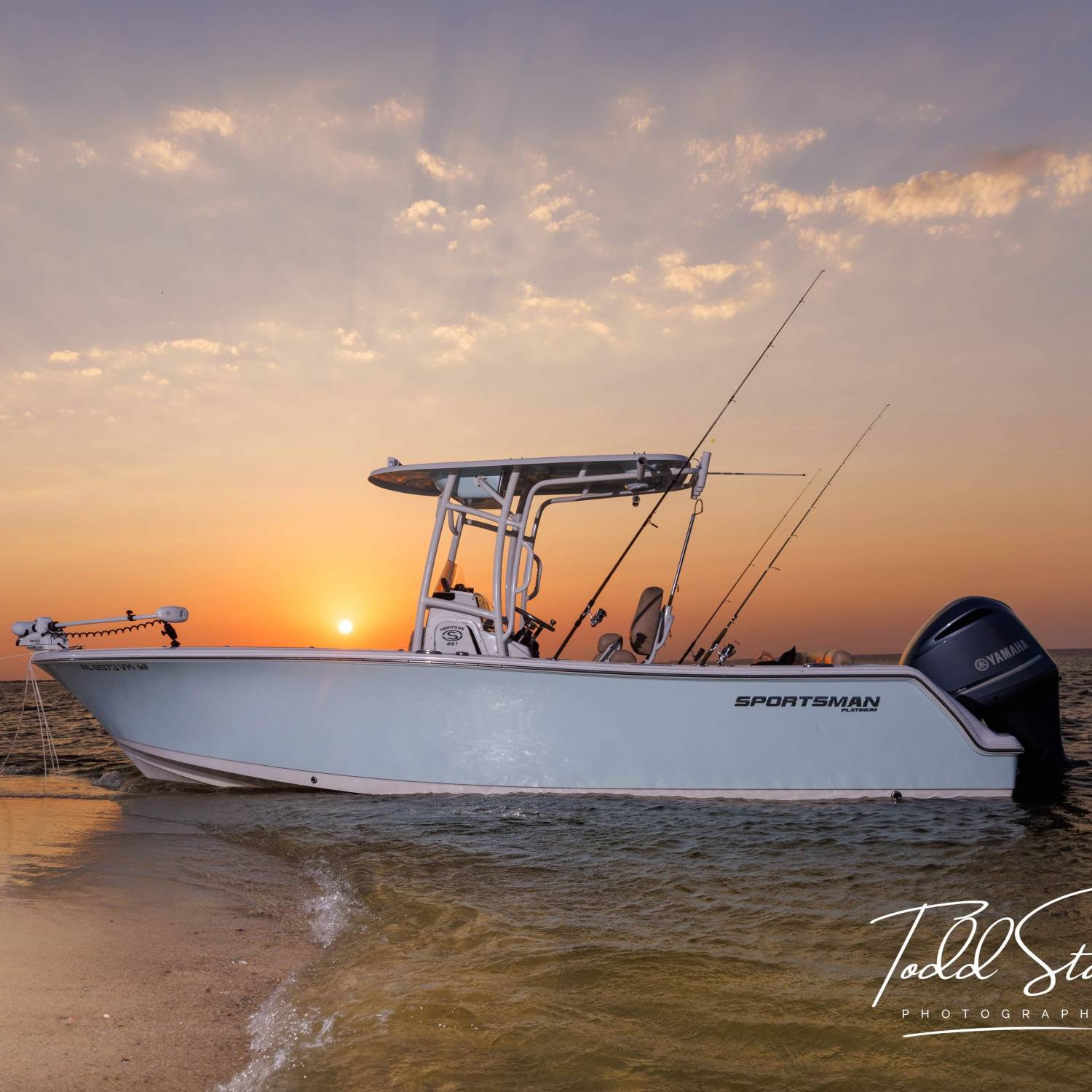 Title: 231 Sunset - On board their Sportsman Heritage 231 Center Console - Location: Dauphin Island. Participating in the Photo Contest #SportsmanAugust2023