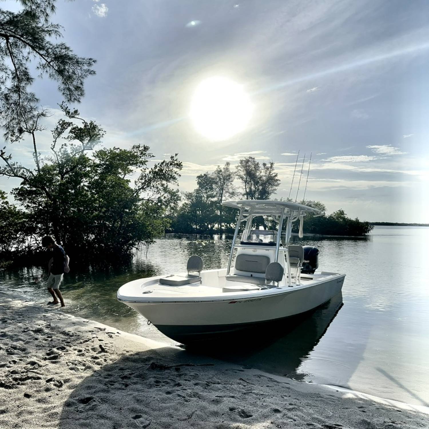 Title: Sunset Dream - On board their Sportsman Masters 247 Bay Boat - Location: Fort Pierce, Florida. Participating in the Photo Contest #SportsmanAugust2023