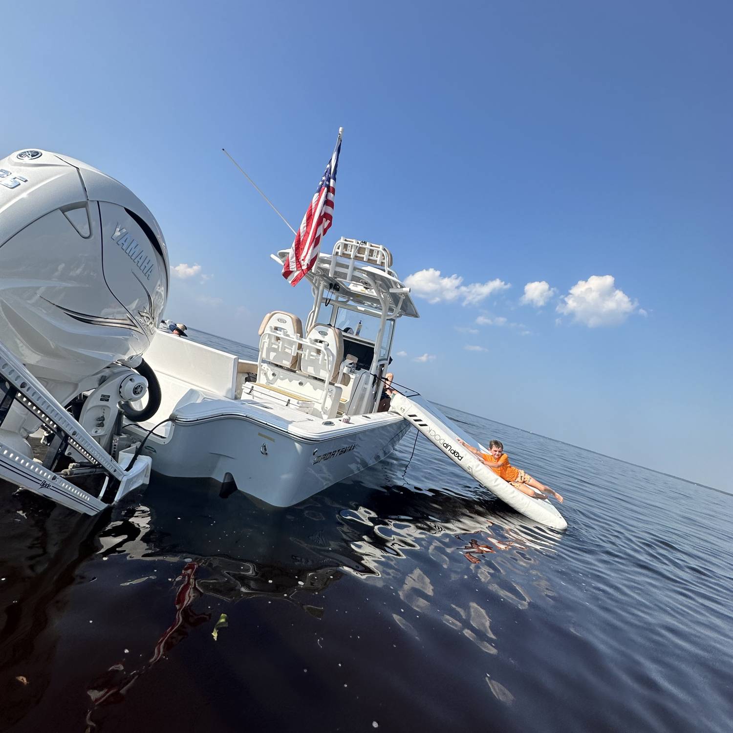 Title: Playground on the Water - On board their Sportsman Masters 267OE Bay Boat - Location: Lake George, Florida. Participating in the Photo Contest #SportsmanAugust2023