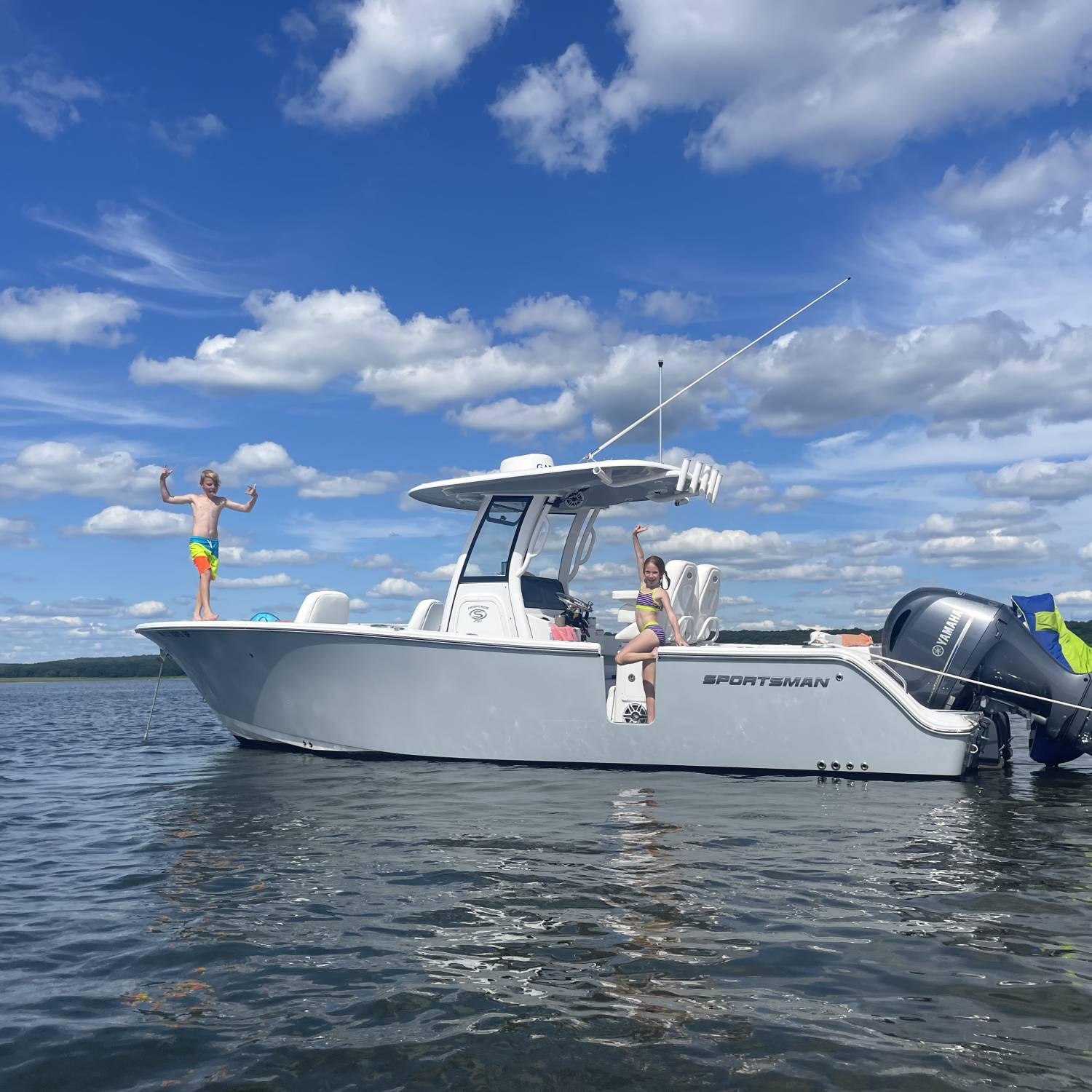 Family enjoys sandbar mode on a warm, CT summer day!