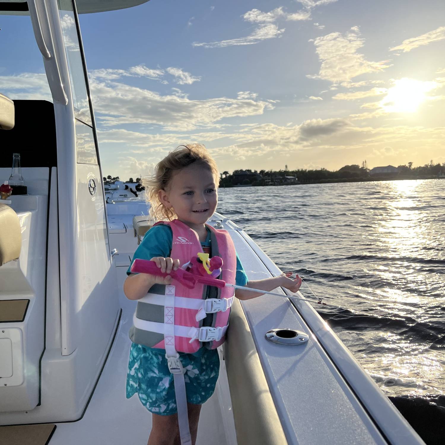 Me and my daughter fishing the Banana River, having a great day enjoying the boat, the water and making memories!