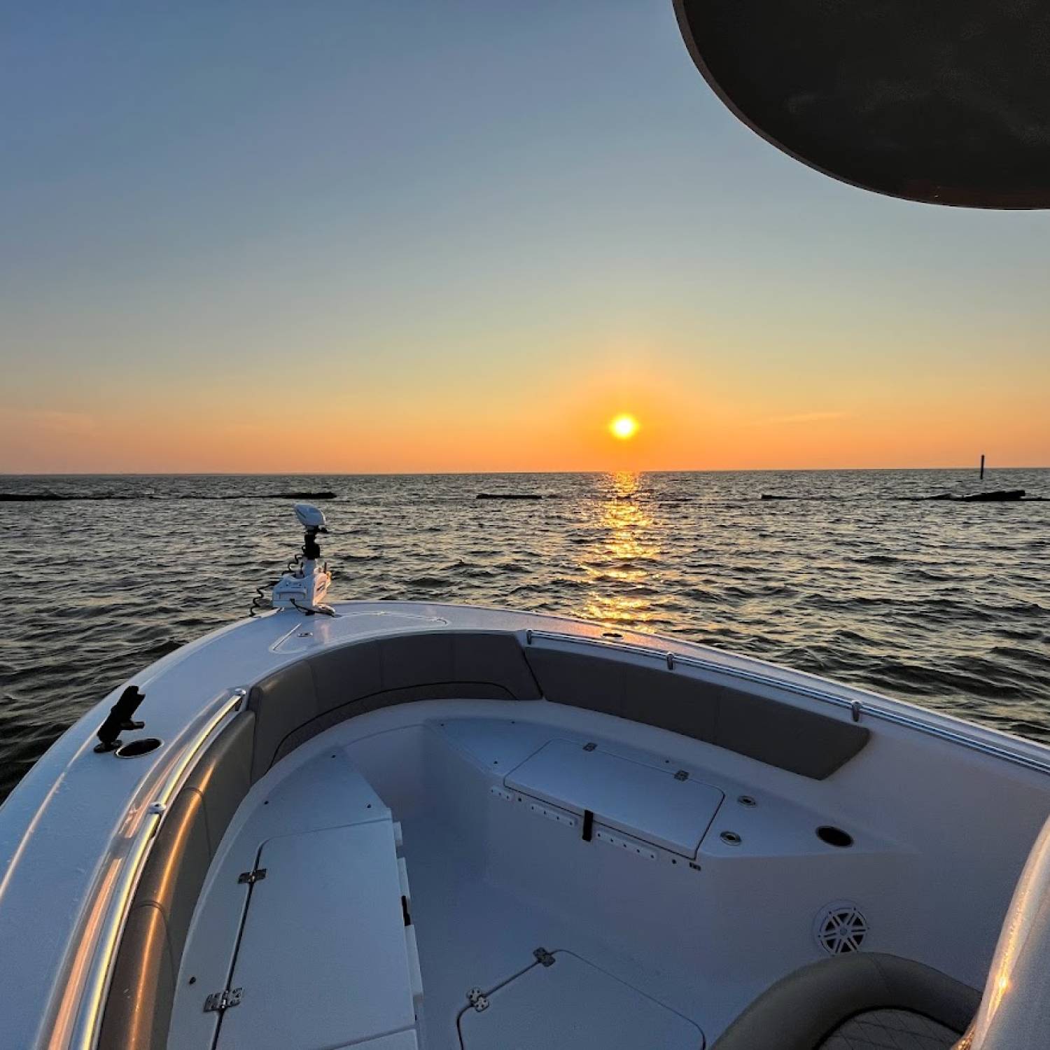 Fishing at sunrise