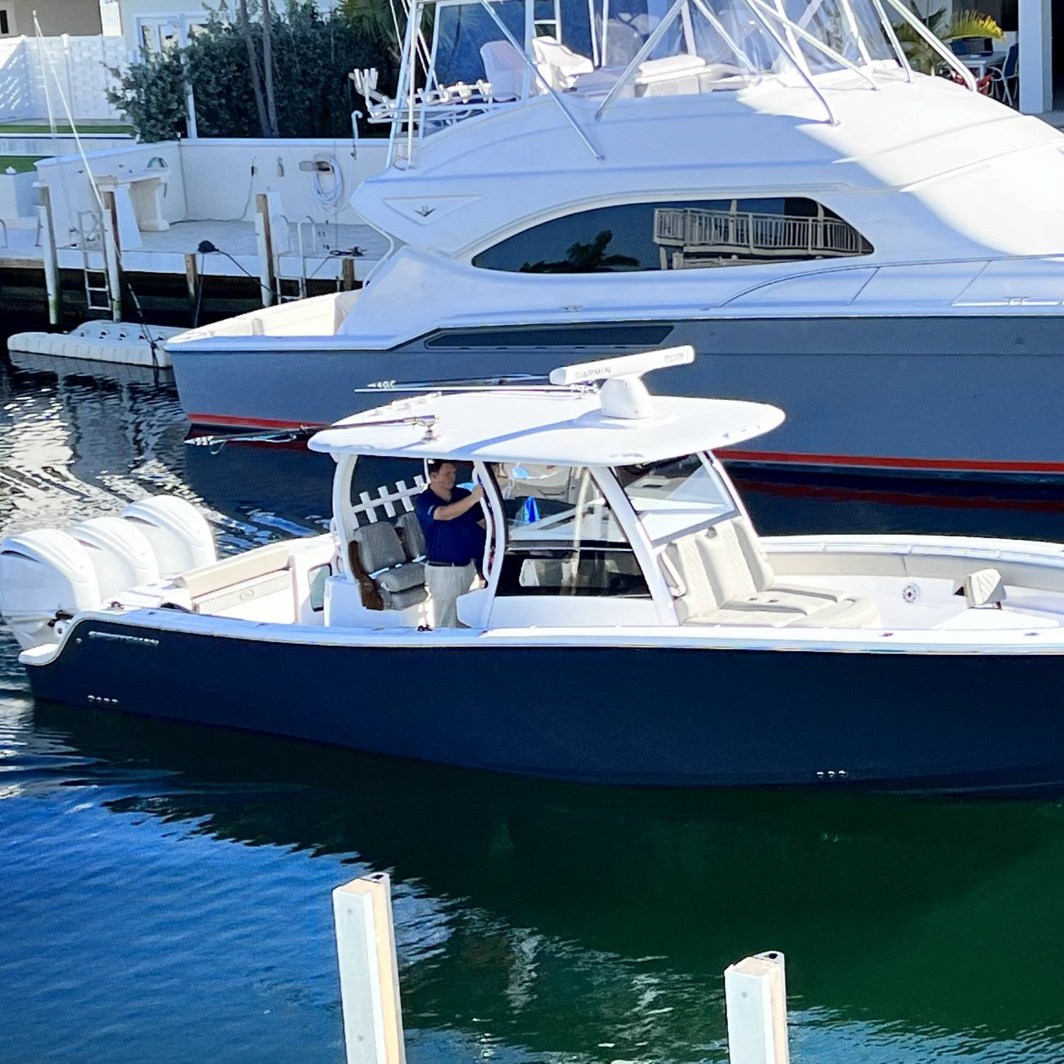 Title: Delivery day - On board their Sportsman Open 352 Center Console - Location: Key largo. Participating in the Photo Contest #SportsmanApril2023