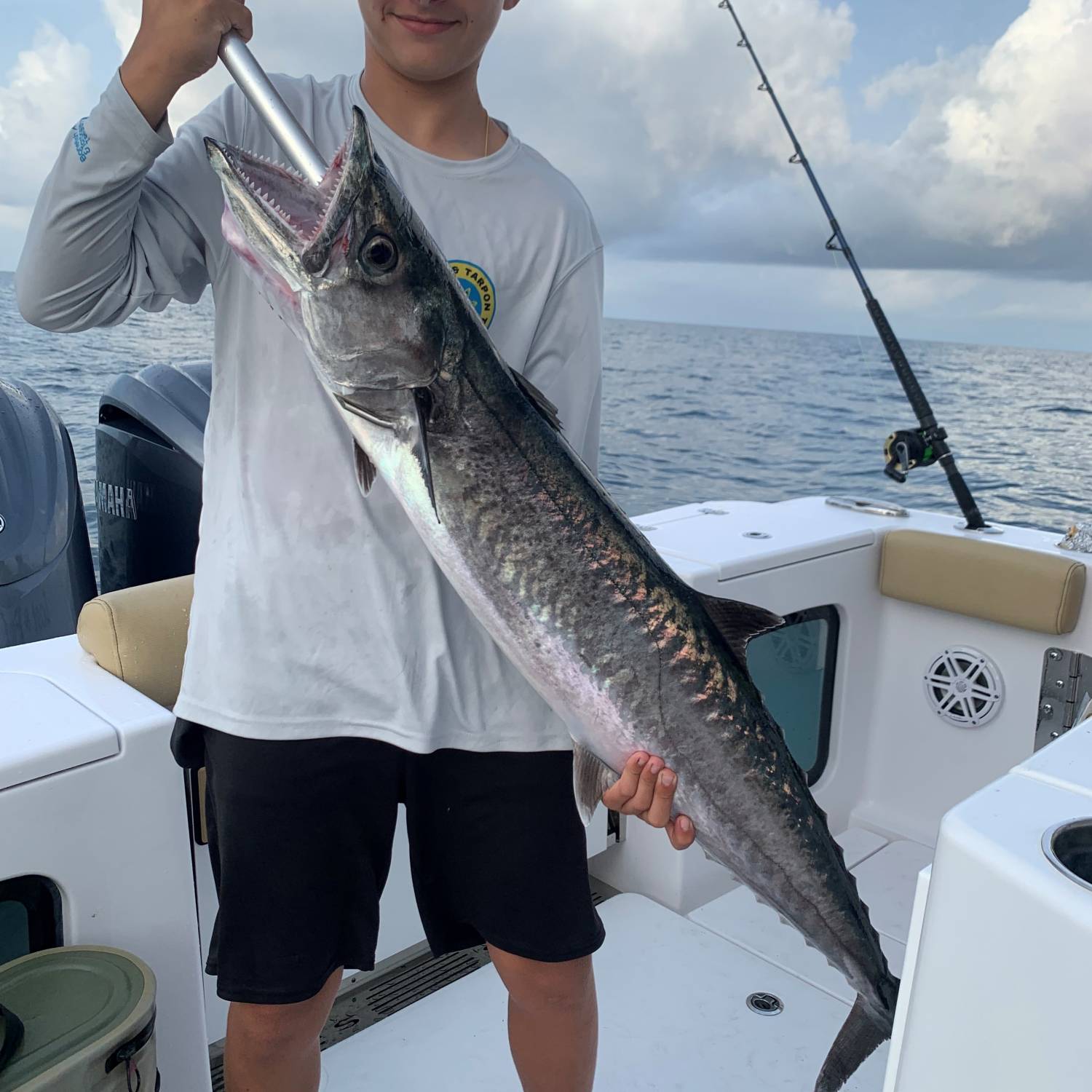 Title: A nice king on board our 282TE! - On board their Sportsman Open 282TE Center Console - Location: Cape Canaveral. Participating in the Photo Contest #SportsmanFebruary2023