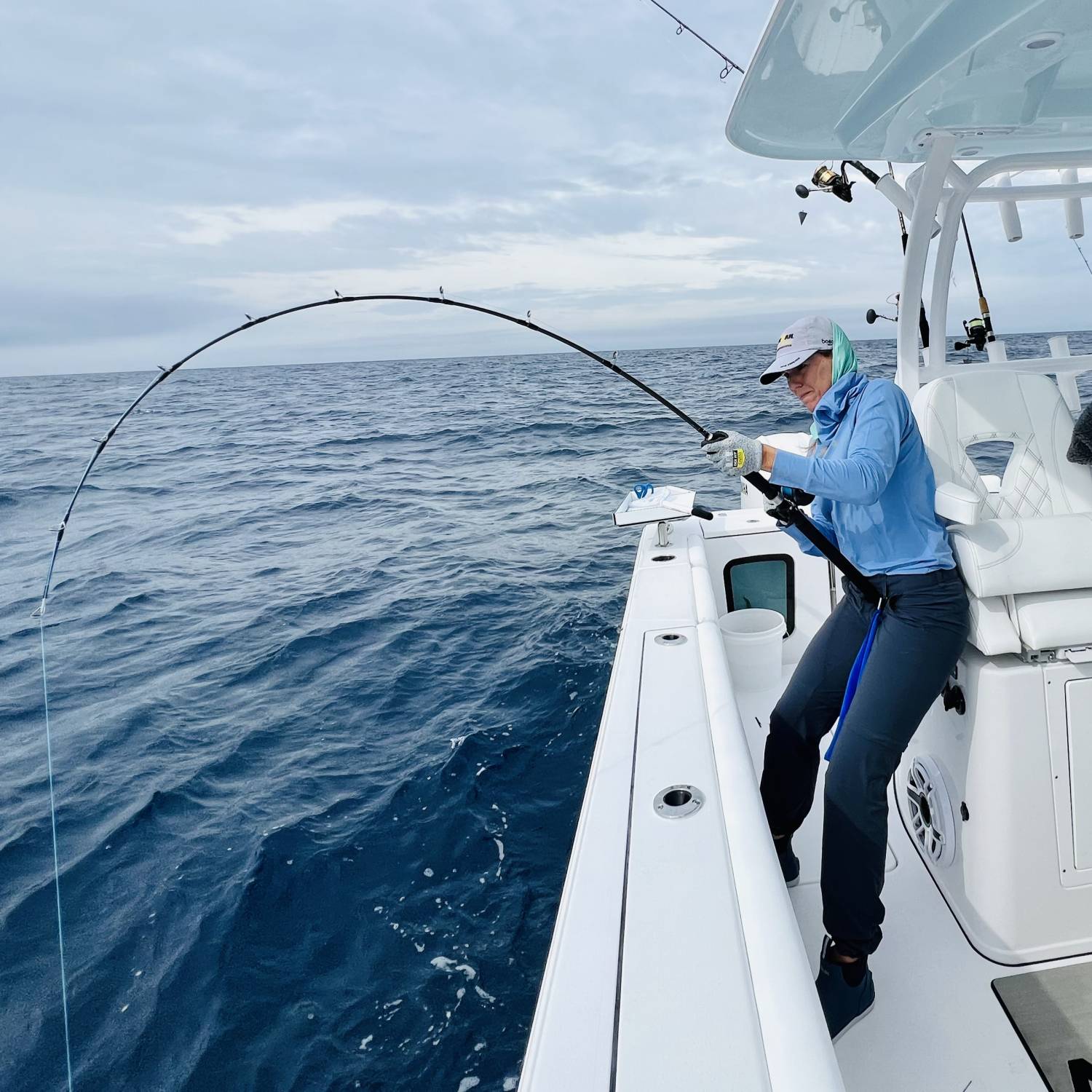 This was taken 65 miles offshore. This fishing spot was loaded with huge, angry amberjack. We had a beautiful time...