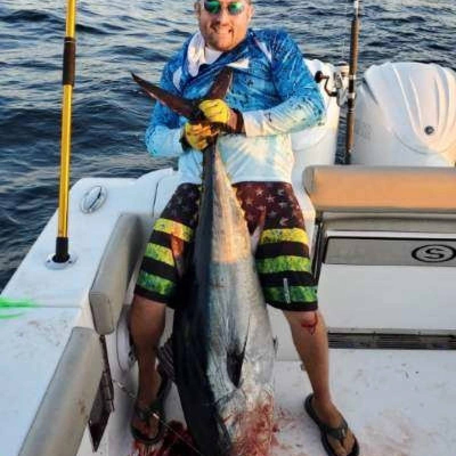 55 inch trolled bluefin tuna all alone on an inshore wreck. Barely fit in the fish box.