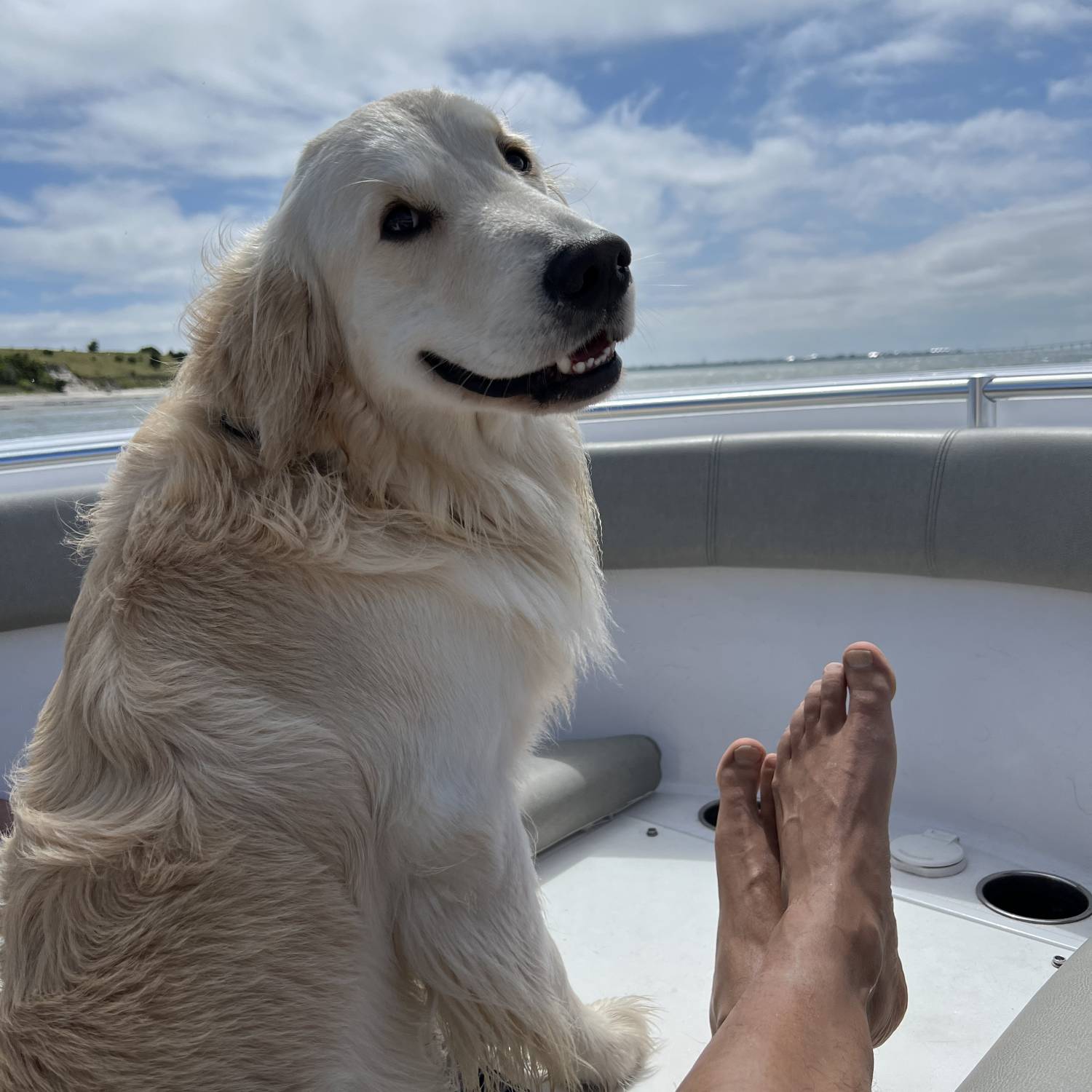 Title: The sun finally came out. - On board their Sportsman Open 302 Center Console - Location: Cape lookout NC. Participating in the Photo Contest #SportsmanJune2023