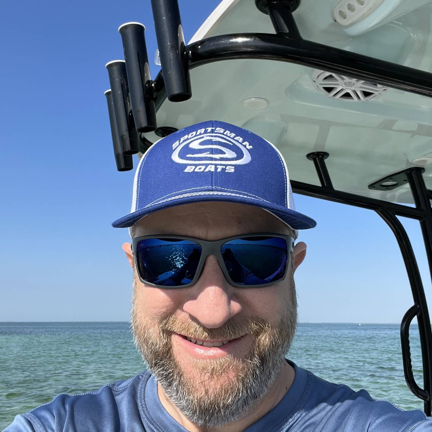 Title: Shades of Blue - On board their Sportsman Heritage 231 Center Console - Location: Biscayne National Park. Participating in the Photo Contest #SportsmanMarch2023