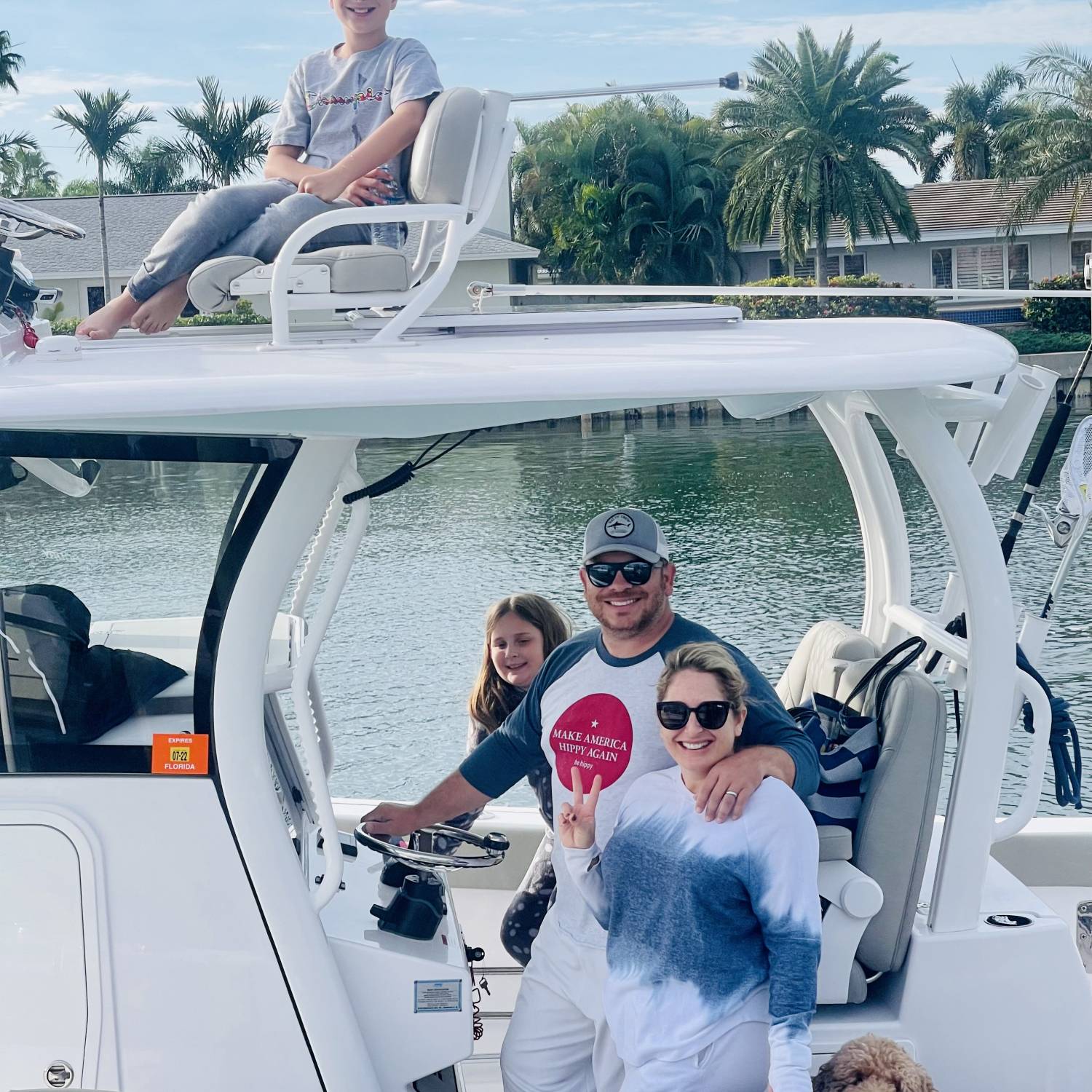 Title: Family Time - On board their Sportsman Open 302 Center Console - Location: Belleair Beach, Florida. Participating in the Photo Contest #SportsmanMarch2023