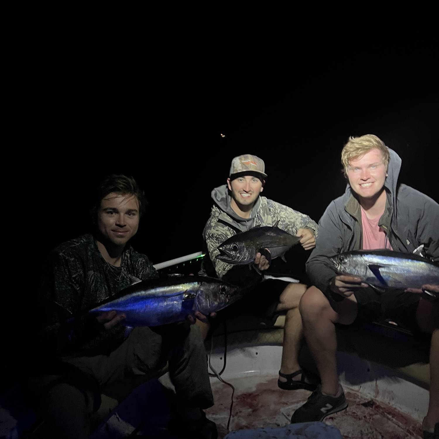 Took an overnight trip to the floaters and caught blackfin until our arms went numb.