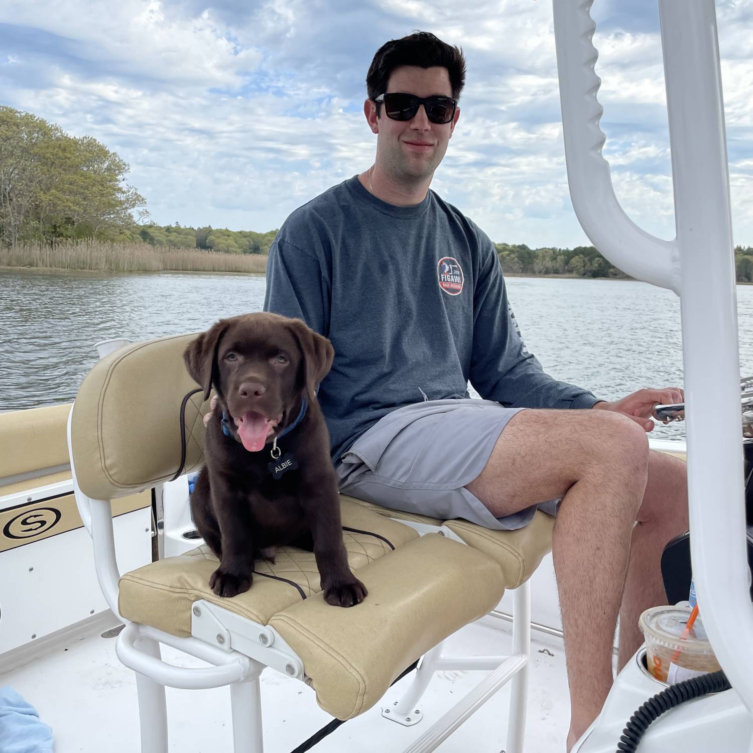 Title: Albie! - On board their Sportsman Open 232 Center Console - Location: Cape cod. Participating in the Photo Contest #SportsmanMay2023