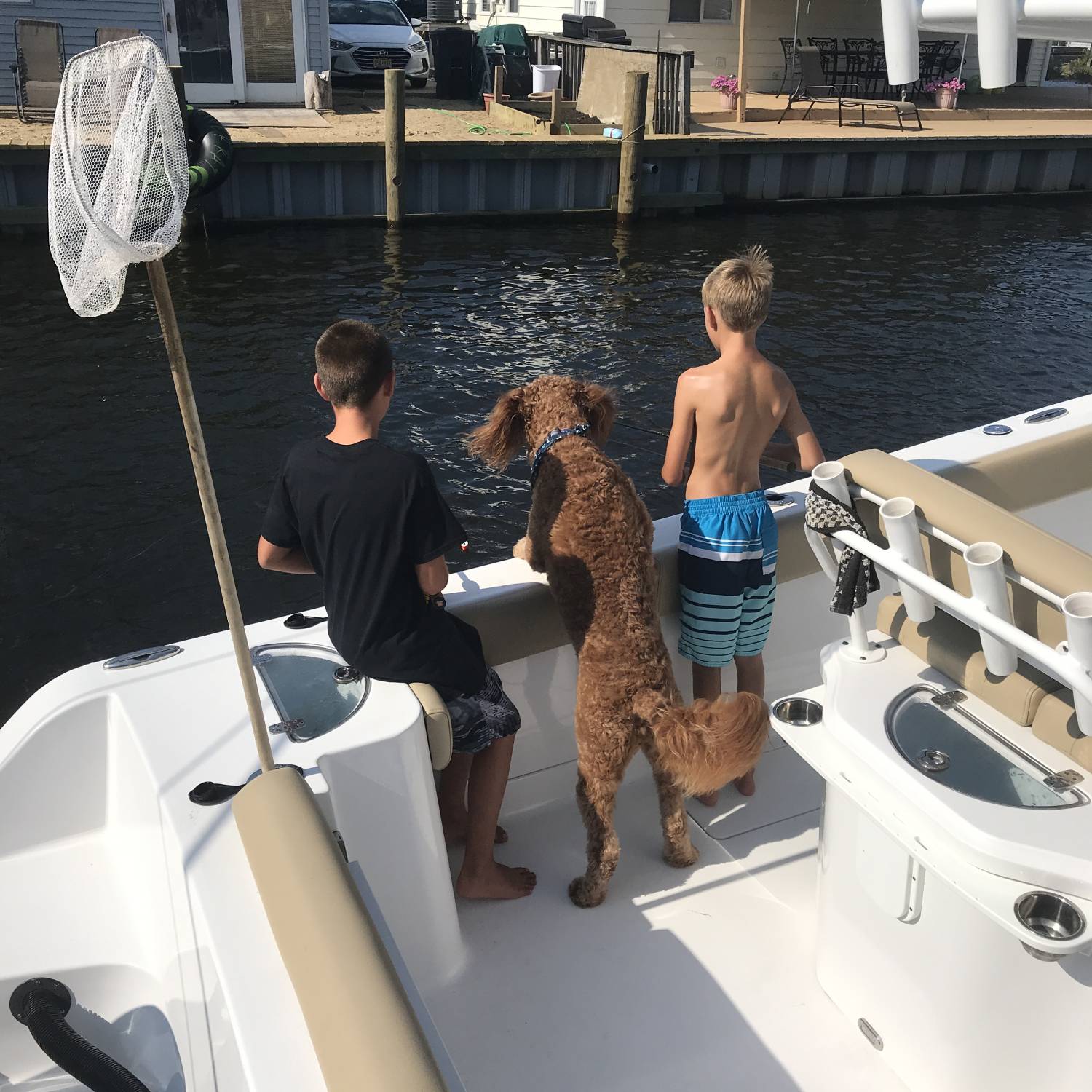 Title: Boys - On board their Sportsman Open 252 Center Console - Location: Lavalette nj. Participating in the Photo Contest #SportsmanApril2024