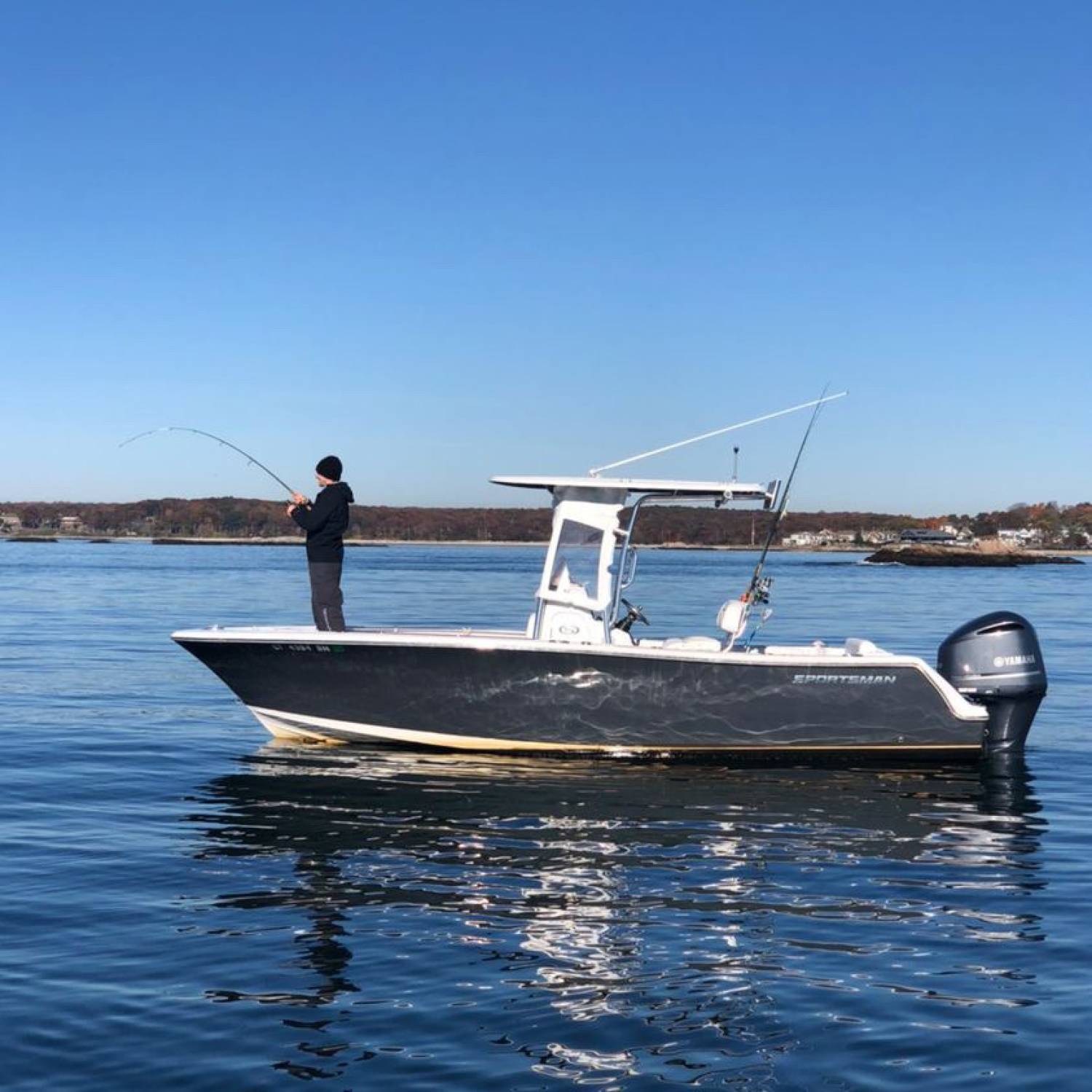 Tight on an albie late fall off the shores of Niantic CT. Friend was lucky to capture a great picture...