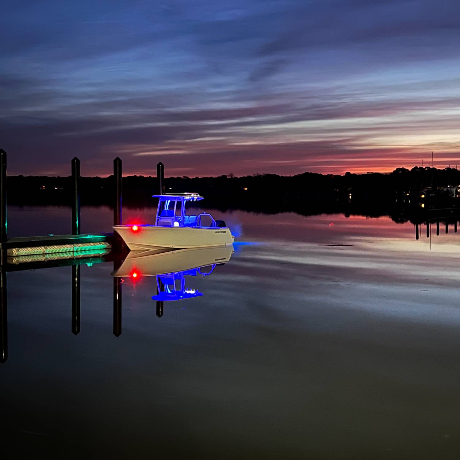 Title: The early boat gets the sunrise! - On board their Sportsman Heritage 231 Center Console - Location: Factory Creek, Beaufort. Participating in the Photo Contest #SportsmanFebruary2024