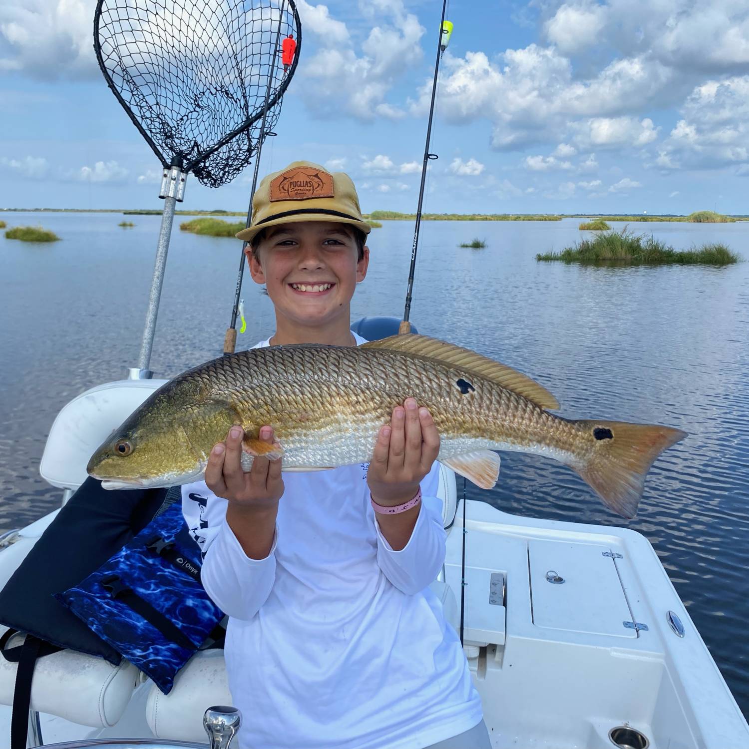 I caught a 26 inch red fish out of our Sportsman 214 SBX.