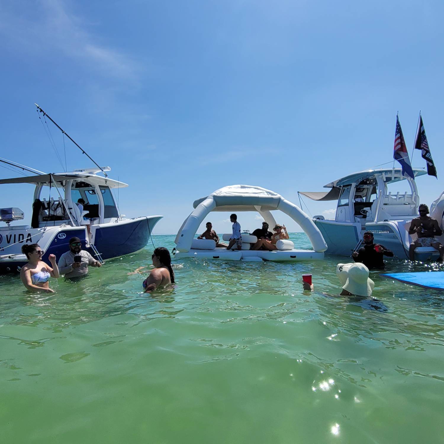 322 and 302 hanging out at the sandbar