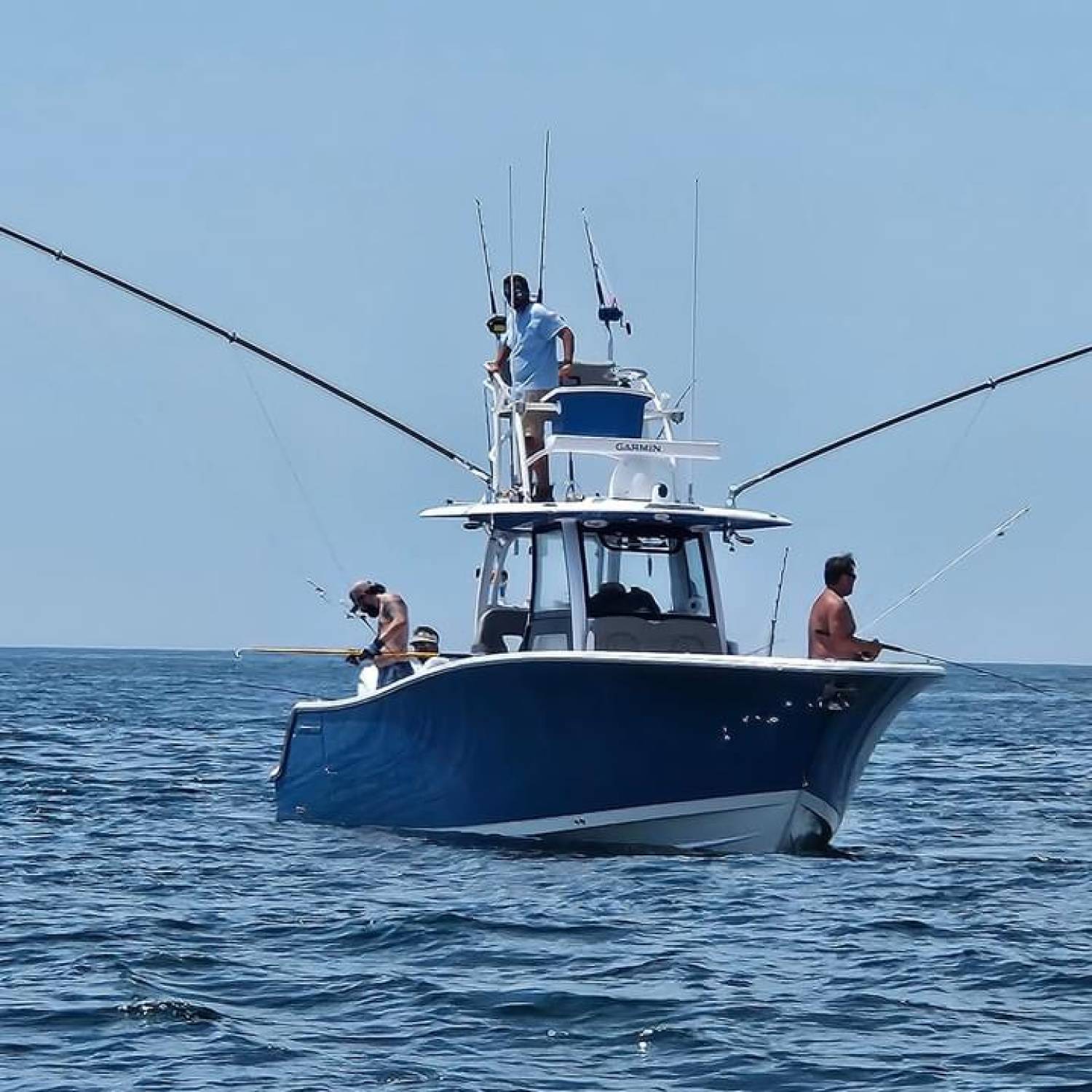 Jigging for yellowfin tuna 38 miles off of Oregon inlet