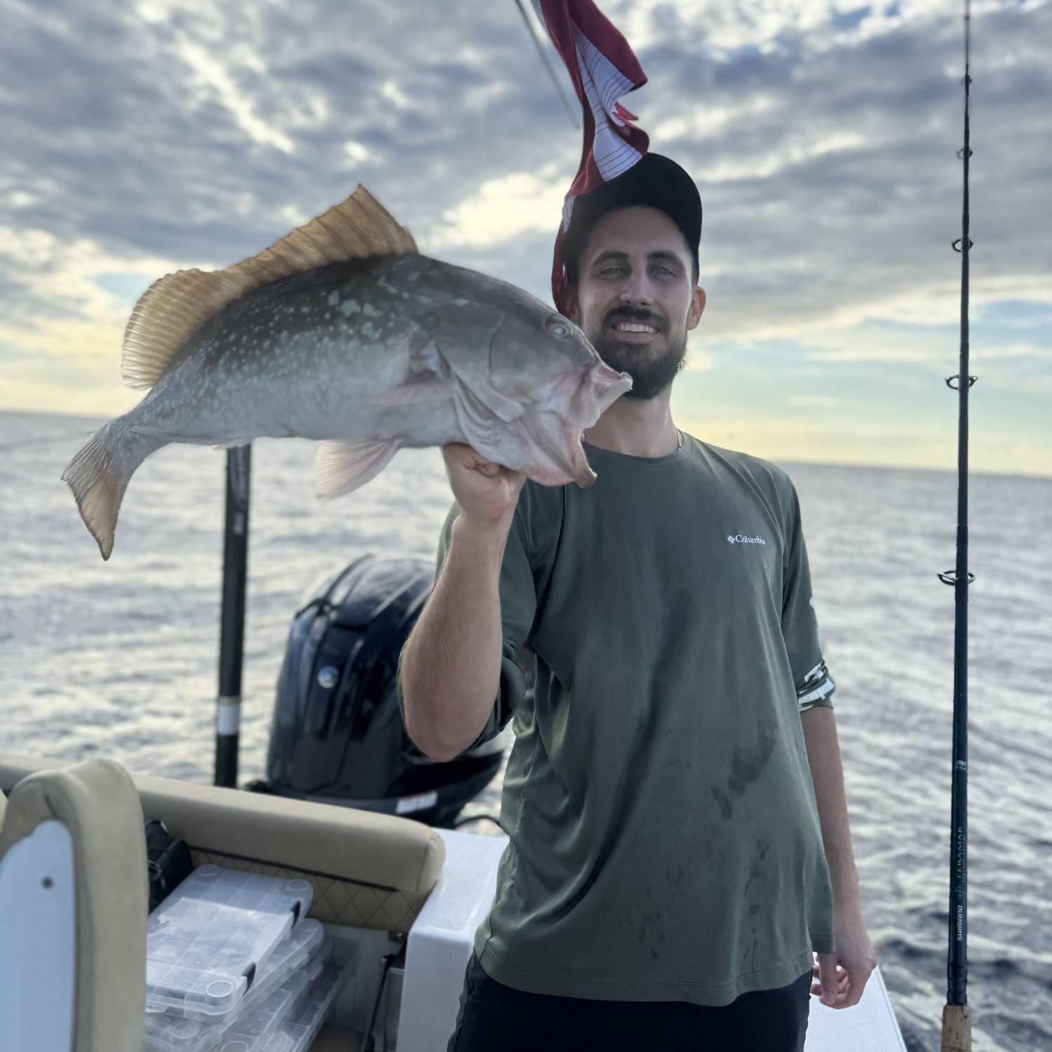 Title: 2nd bait drop - On board their Sportsman Open 232 Center Console - Location: Gulf Of America. Participating in the Photo Contest #SportsmanJuly2025