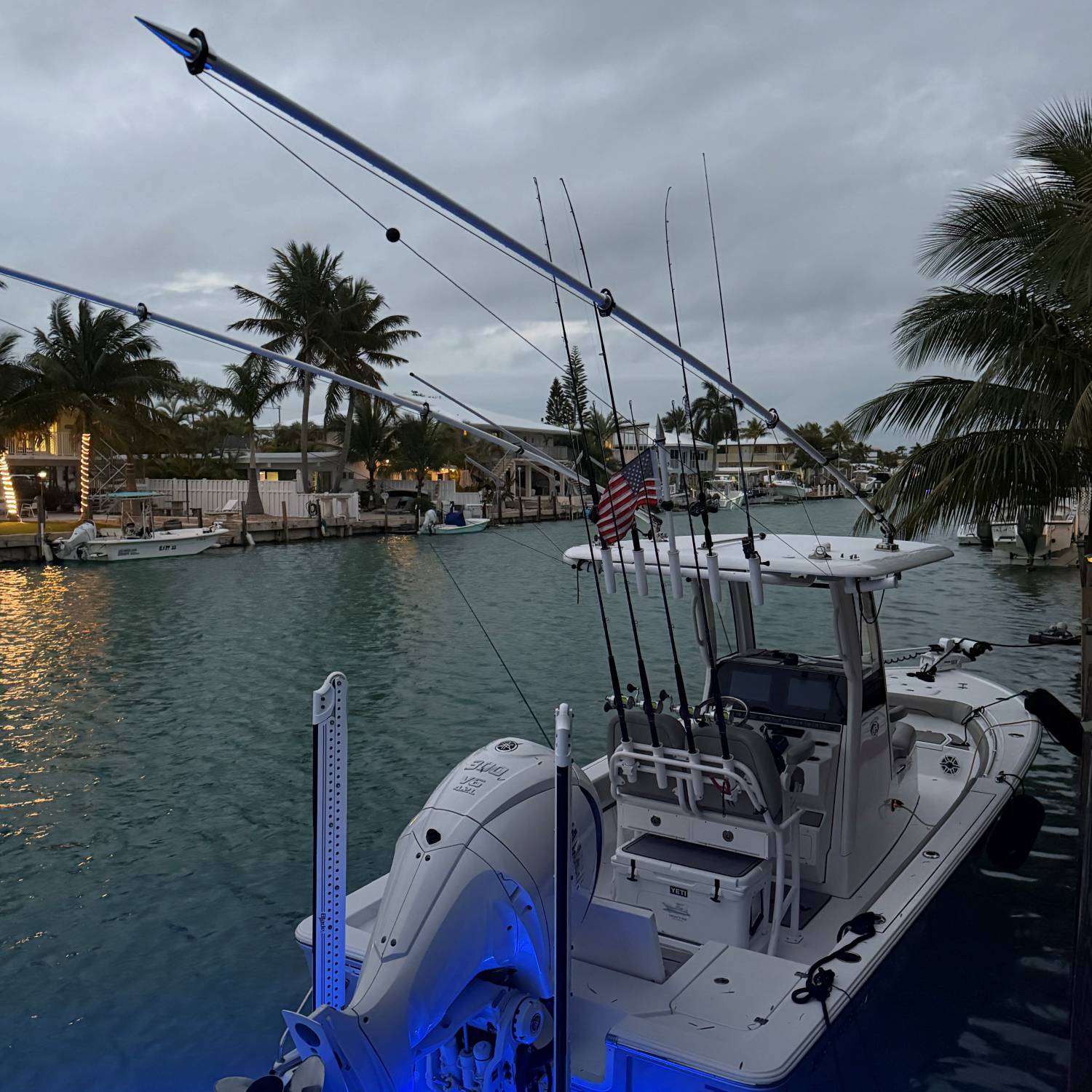 Sitting pretty after a full day of fishing, sandbars and sunset cruises.