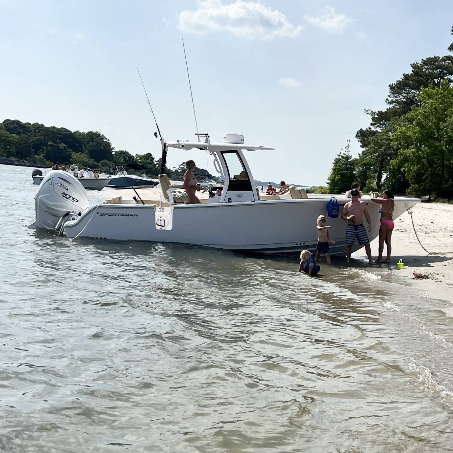 Title: Family day - On board their Sportsman Heritage 261 Center Console - Location: Virginia Beach, va. Participating in the Photo Contest #SportsmanJuly2025
