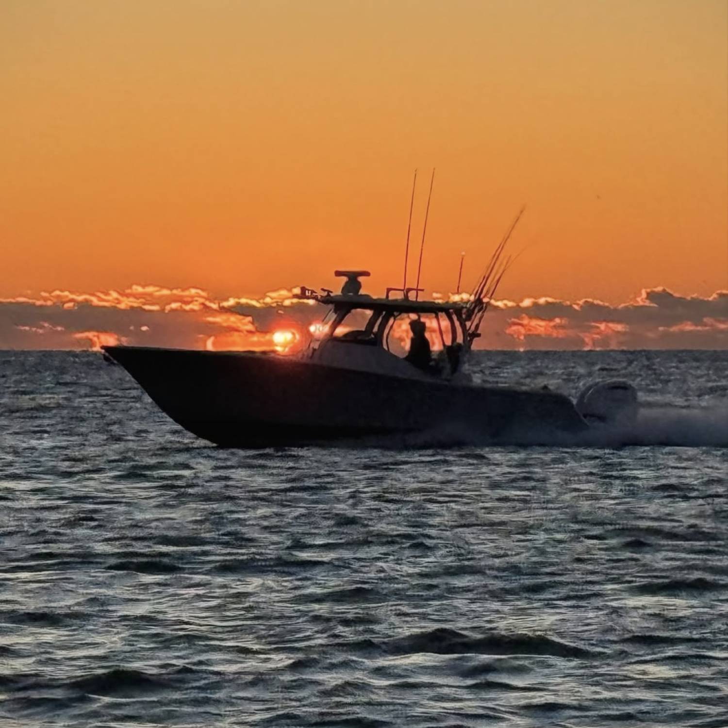 Early morning hunting for striped bass during the early part of the fall run in New Jersey....