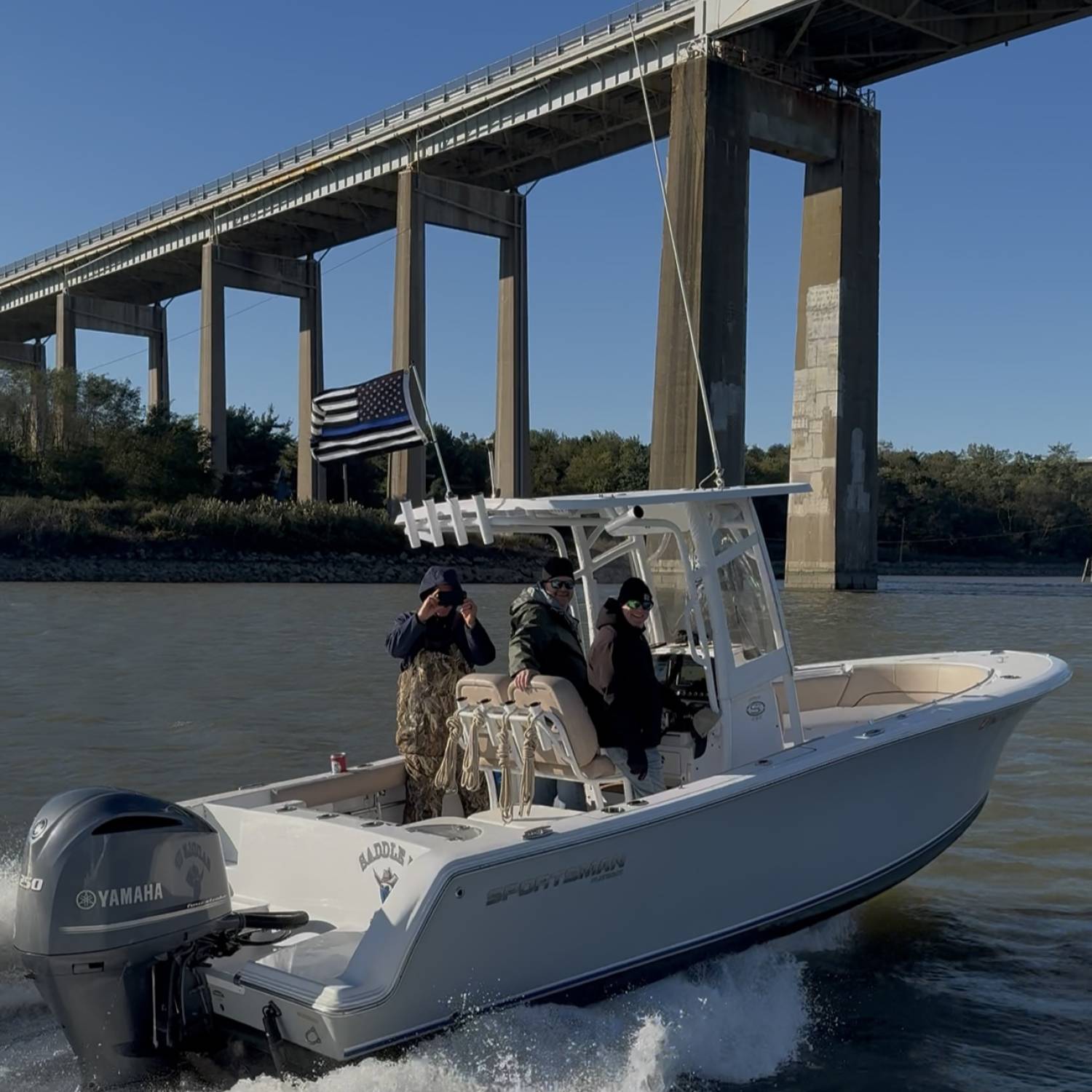 Last trip of the season, cold and rough but we greeted US Navy ships in the De River enroute to...