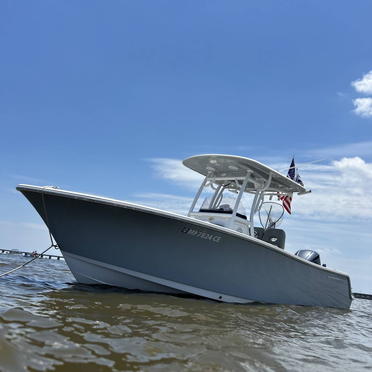 Anchored at Cat Island on July 4th.
