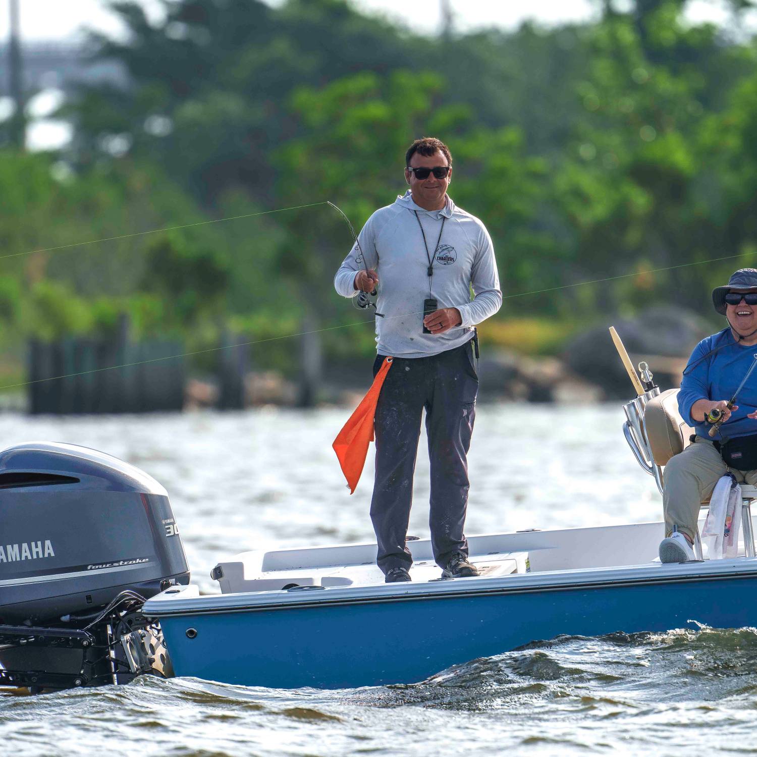 My client and I were talking about life when I got a bite and set the hook.
