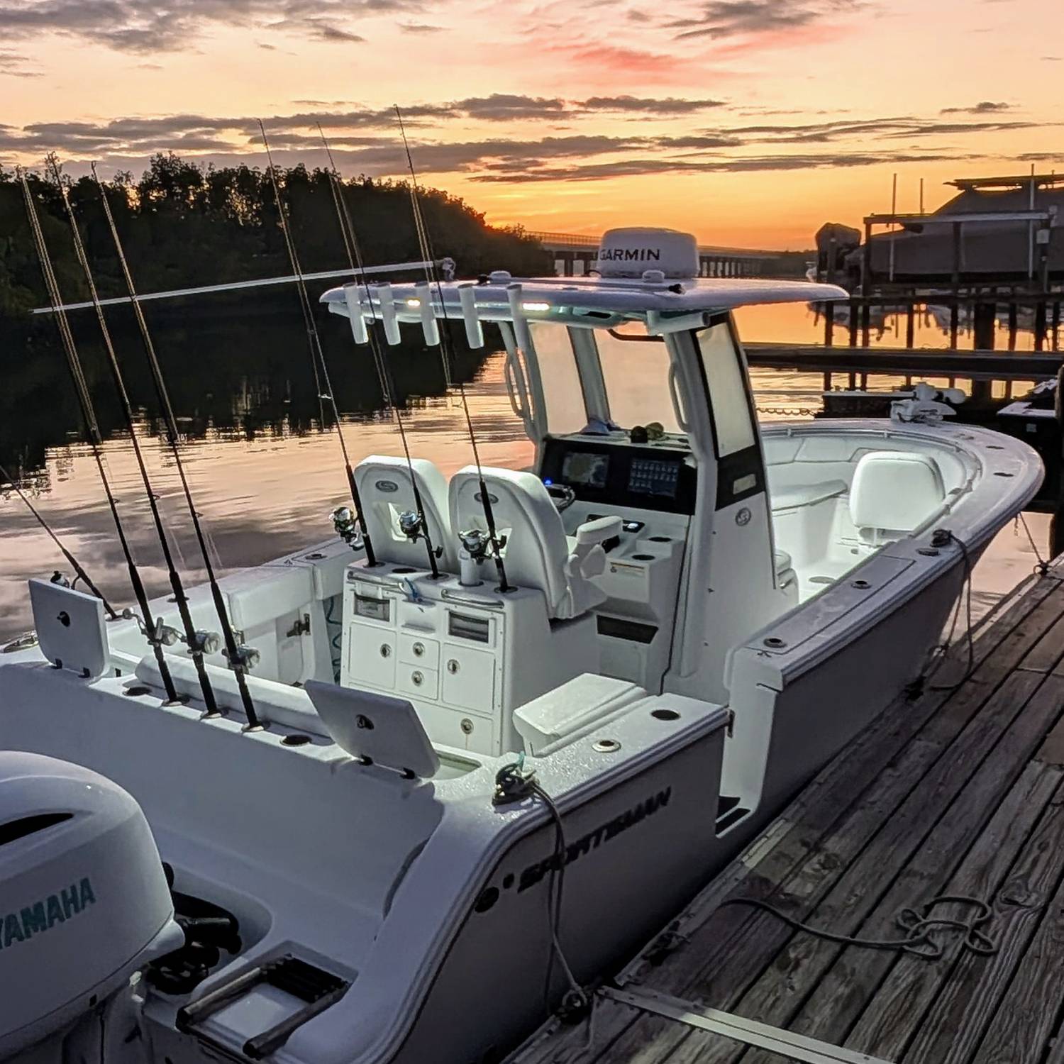 Title: The Offshore Morning - On board their Sportsman Open 262 Center Console - Location: Bay Pine Marine, FL. Participating in the Photo Contest #SportsmanMay2025