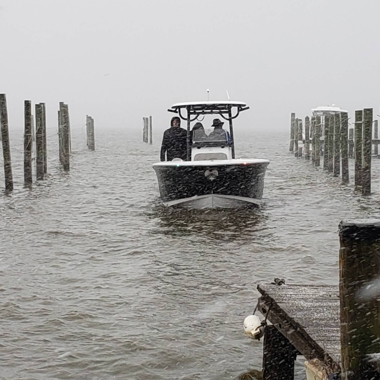 The first day we picked up our boat Riverside took us out to go over everything. It was cold, windy...